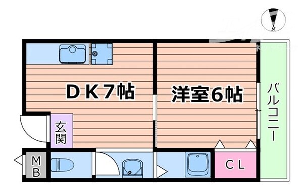 リビングゾーン88　B棟の物件間取画像